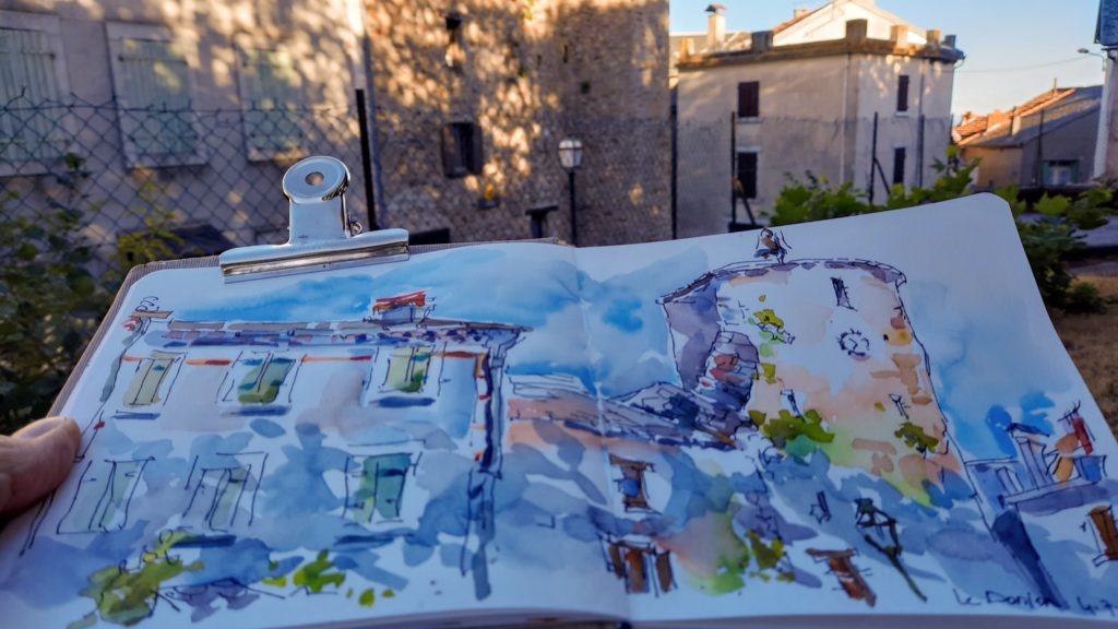 croquis village stage aquarelle urban sketchers