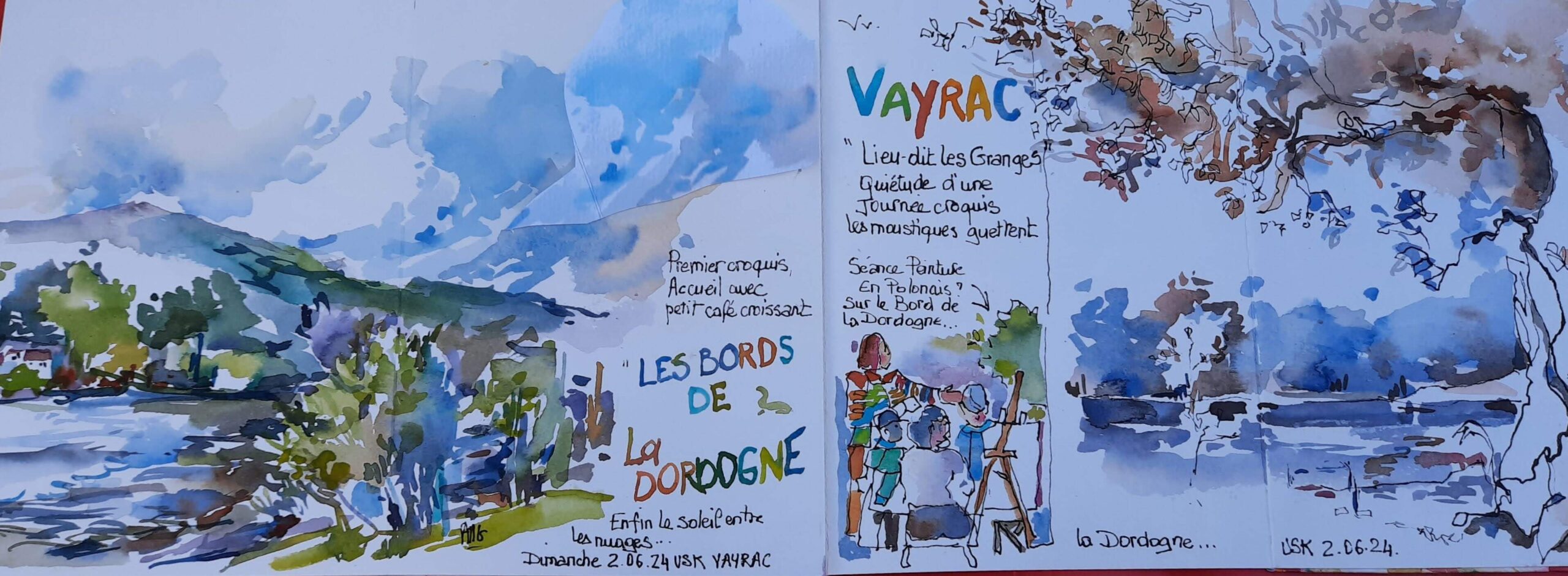 Agnès Martin genty Veyrac croquis-stage carnet voyage