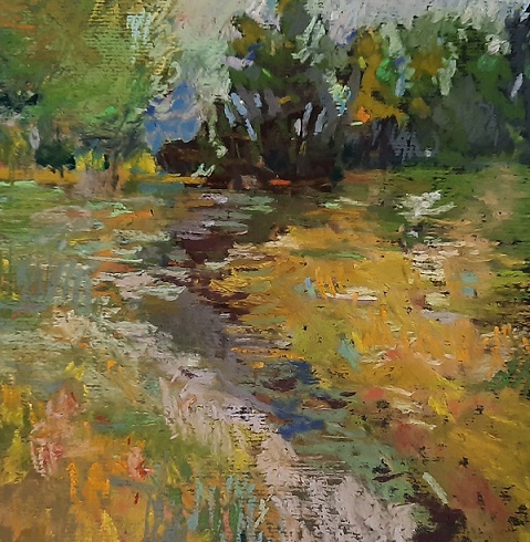 nature impressioniste marais pastel